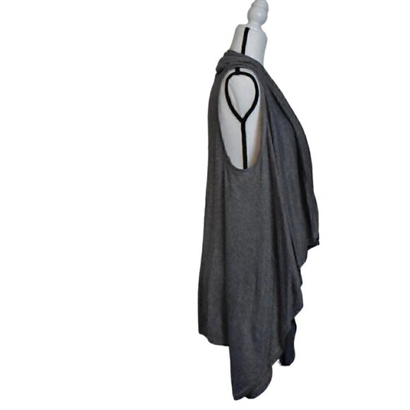 Coldwater Creek Sleeveless Draped Open Front Waterfall Front Vest Gray S… - Picture 2 of 8
